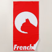 Strandhanddoek of sporthanddoek frenchie strandlaken (Voorkant)