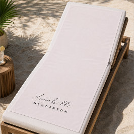 Strandhanddoek | Roze Roze Naam Aangepaste Zwembad Strandlaken