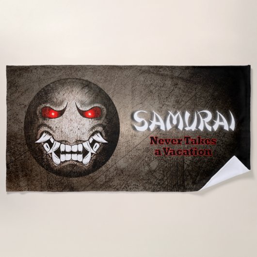 Strandhanddoek Samouraïmoji Vintage Strandlaken (Voorkant)
