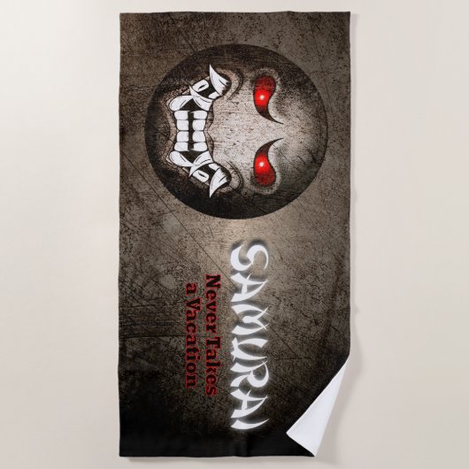 Strandhanddoek Samouraïmoji Vintage Strandlaken (Voorkant)