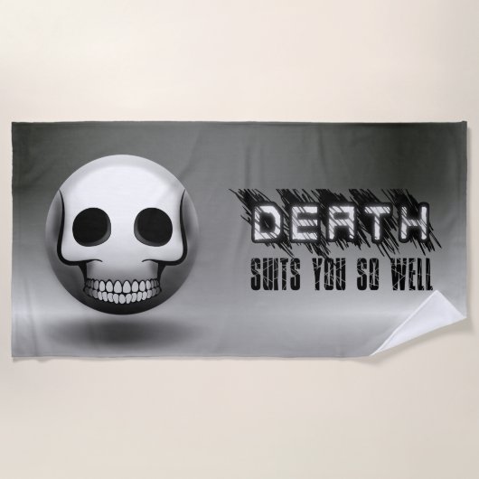 Strandhanddoek Skullmoji Strandlaken (Voorkant)