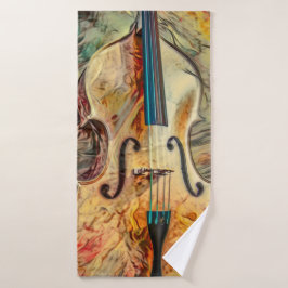 Strandhanddoek voor abstracte kunst Violon Badhanddoek