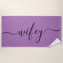 Strandhanddoek - Wifey Lavendel