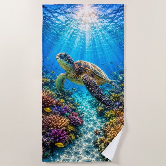 Strandhanddoek Zeeschildpadparadijs Strandlaken (Voorkant)