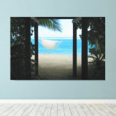 STRANDHANGMAT 40x60 Canvas Afdruk (Insitu (Houten vloer))
