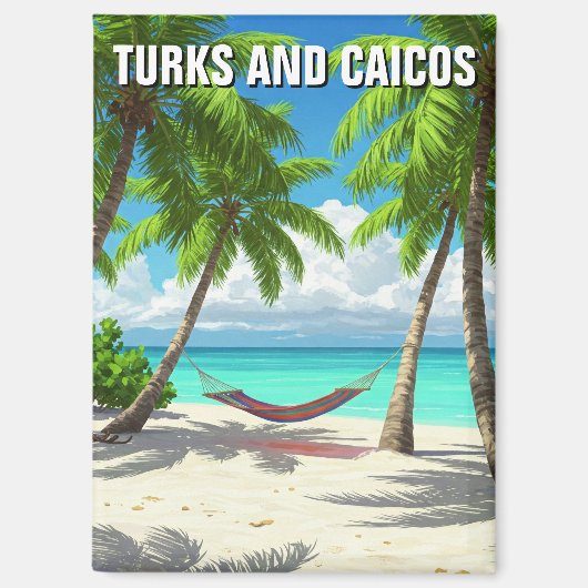Strandhangmat Turks- en Caicoseilanden Reizen Magneet (Voorkant)