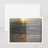 strandharing zonnebrand RSVP kaartje (Voorkant / Achterkant)