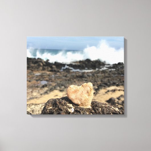 strandhartcanvas canvas afdruk (Voorkant)