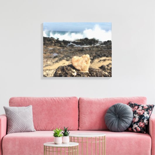 strandhartcanvas canvas afdruk (Insitu (Woonkamer))