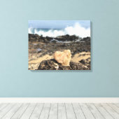 strandhartcanvas canvas afdruk (Insitu (Houten vloer))