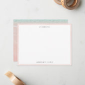 Strandharten in het zand Gepersonaliseerd Briefpap Notitiekaartje (Voorkant / Achterkant in situ)