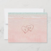 Strandharten in het zand Gepersonaliseerd Briefpap Notitiekaartje (Achterkant)