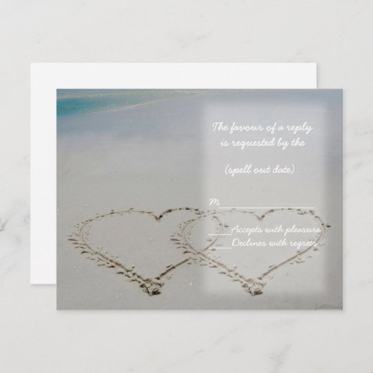 strandharten rsvp (Voorkant / Achterkant)