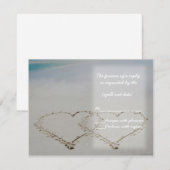 strandharten rsvp kaartje (Voorkant / Achterkant)