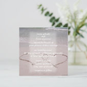 strandharten Uitnodiging (Staand voorkant)