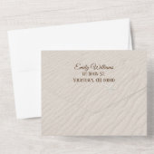 Strandhartjes in zand all in one uitnodiging (Achterkant)