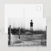 Strandhekken en vuurtoren briefkaart (Voorkant / Achterkant)
