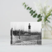 Strandhekken en vuurtoren briefkaart (Staand voorkant)