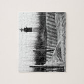 Strandhekken en vuurtoren legpuzzel (Verticaal)