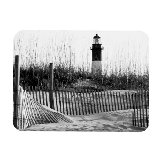 Strandhekken en vuurtoren magneet (Horizontaal)