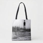 Strandhekken en vuurtoren tote bag (Voorkant)