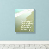 STRANDHERINNERINGEN ZULLEN EEUWIG BLIJVEN CITEREN CANVAS AFDRUK (Insitu (Houten vloer))