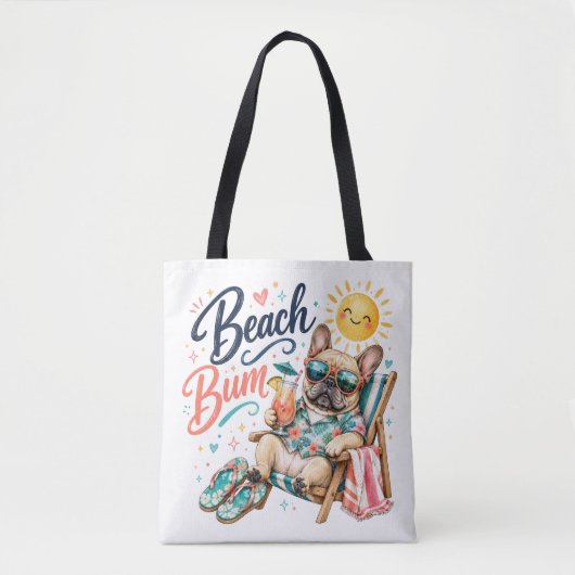 Strandhond Tote Bag (Voorkant)