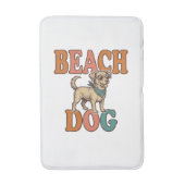 Strandhond Vintage Gravure Grafisch Ontwerp_1 Badmat (Voorkant Verticaal)