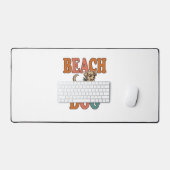 Strandhond Vintage Gravure Grafisch Ontwerp_1 Bureaumat (Keyboard & Muis)