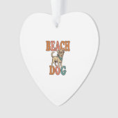 Strandhond Vintage Gravure Grafisch Ontwerp_1 Ornament (voorkant)