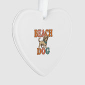 Strandhond Vintage Gravure Grafisch Ontwerp_1 Ornament (voorkant)