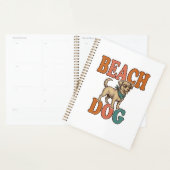 Strandhond Vintage Gravure Grafisch Ontwerp_1 Planner (Display)