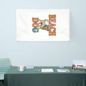 Strandhond Vintage Gravure Grafisch Ontwerp_1 Spandoek (Beurs)