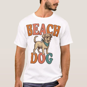 Strandhond Vintage Gravure Grafisch Ontwerp_1 T-shirt