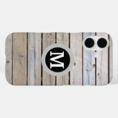 Strandhouten achtergrond monogram Case-Mate iPhone case (Achterkant (horizontaal))