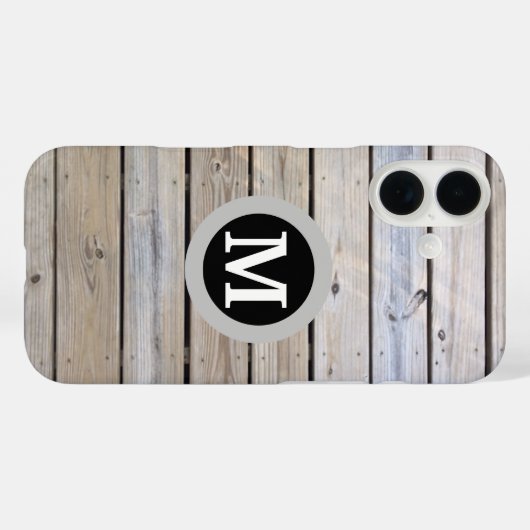 Strandhouten achtergrond monogram Case-Mate iPhone case (Achterkant (horizontaal))