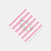 Strandhuis Aangepaste Roze Cabana Streep Servet (Hoek)