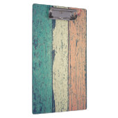 Strandhuis beschilderd hout gestreept blauwgroen r klembord (Rechts)