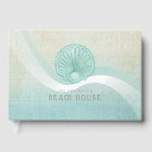 Strandhuis Clam Shell Aqua Blauwe ID623 Gastenboek (Voorkant)
