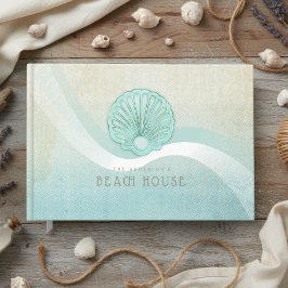 Strandhuis Clam Shell Aqua Blauwe ID623 Gastenboek