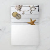 Strandhuis Gevouwen Wenskaart Kaart (Binnen)