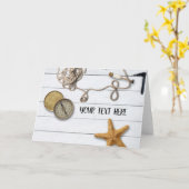 Strandhuis Gevouwen Wenskaart Kaart (Gele Bloem)