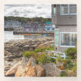 strandhuis glazen onderzetter