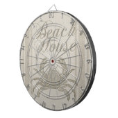 Strandhuis Krab Kust Kuststrook Vintage Dartbord (Voorkant Rechts)