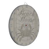 Strandhuis Krab Kust Kuststrook Vintage Dartbord (Voorkant Links)