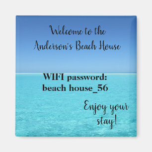 Strandhuis Magnet Vakantiehuis WiFi Wachtwoord