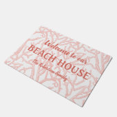 Strandhuis Oceaan Koraal Takken Kust Deurmat (Schuin)