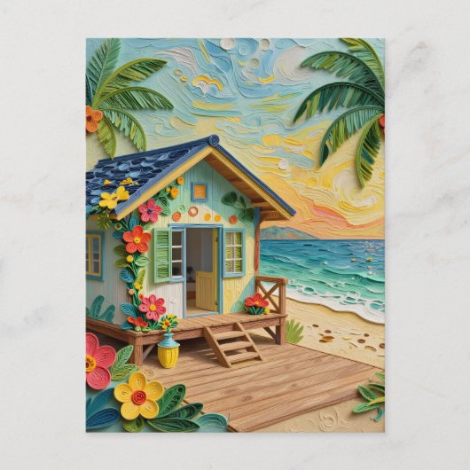 Strandhuis Oceanisch | Contact houden Briefkaart (Voorkant)