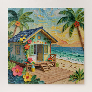 Strandhuis Oceanische Dekbed Legpuzzel