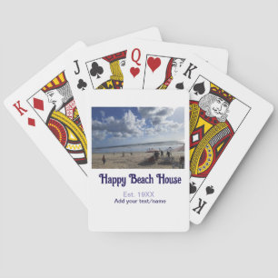 Strandhuis opgericht jaar foto breedtegraad lengte pokerkaarten